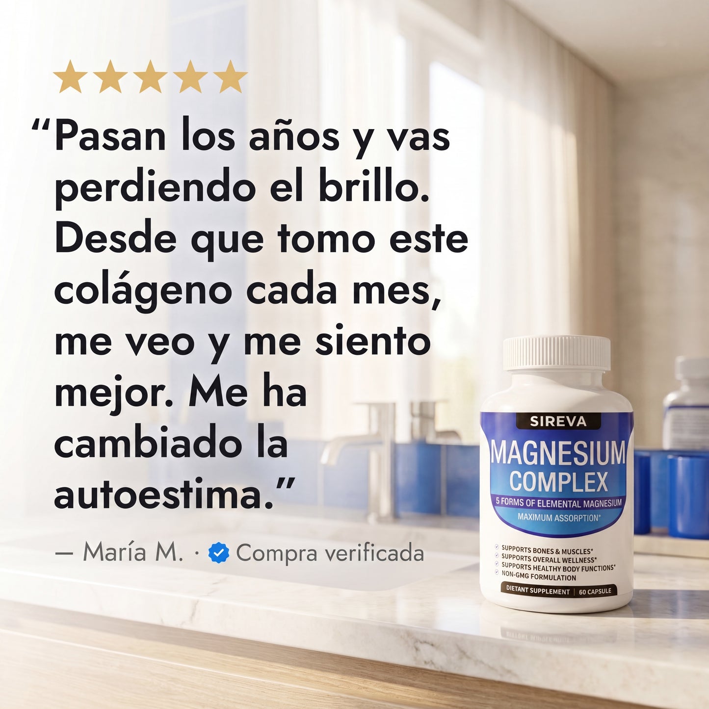 SIREVA ™ Suplemento Anti-Envejecimiento con Colágeno