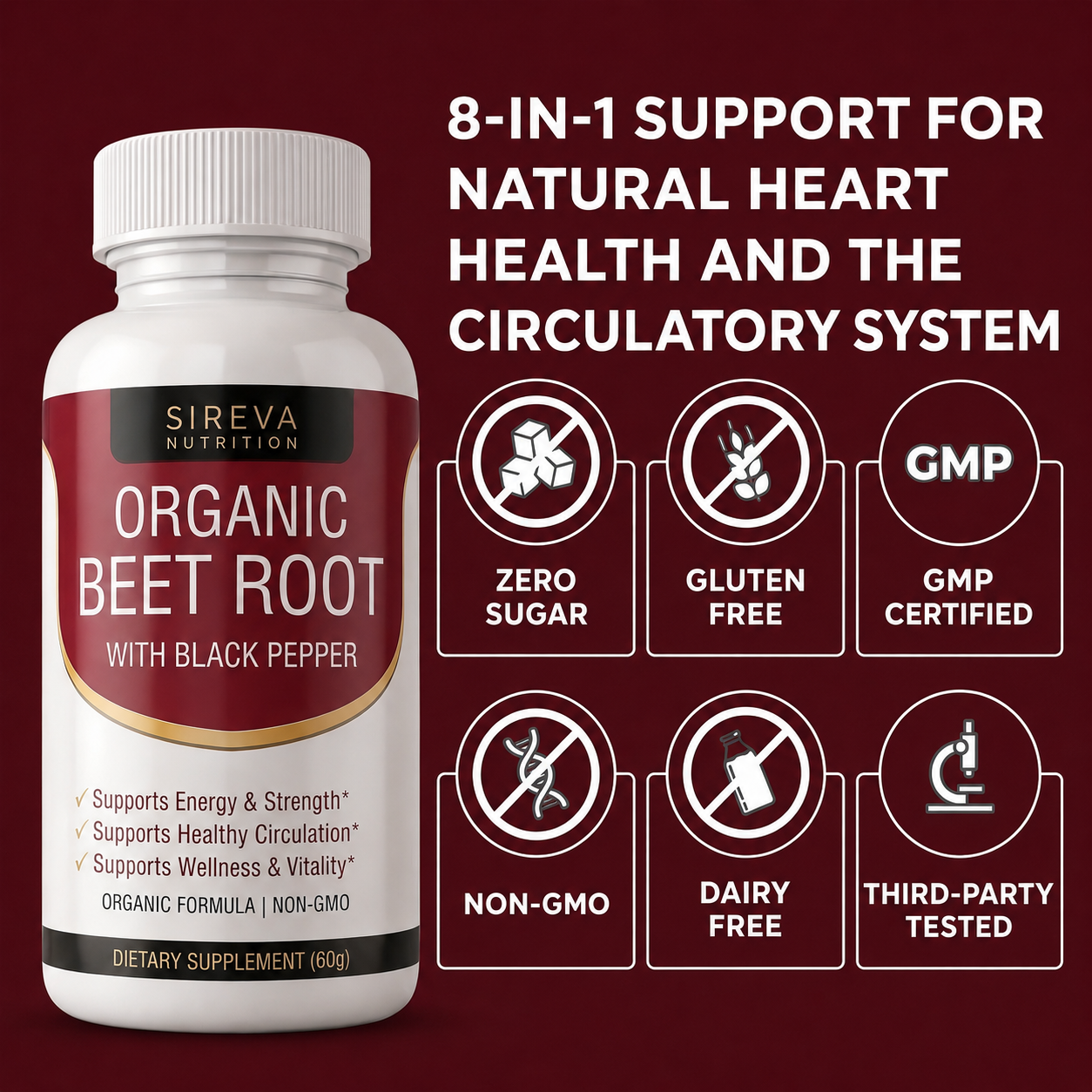 SIREVA™ Beetroot Circulatory Supplement