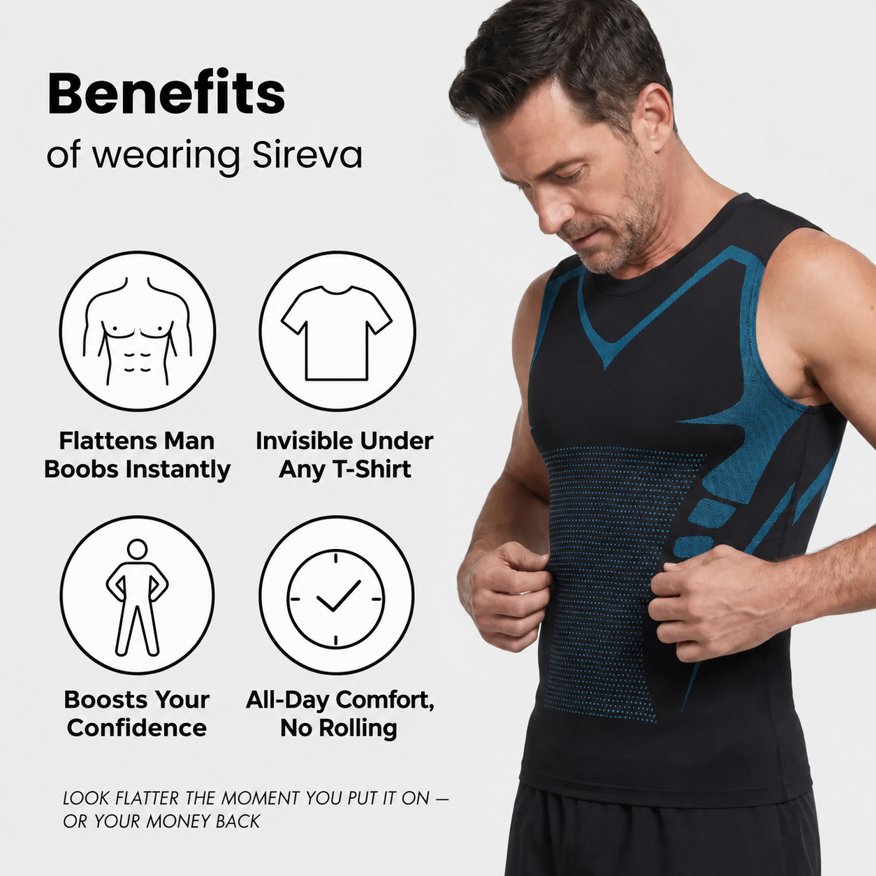SIREVA | THE INSTANT CHEST-FLATTENING TEE